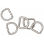 Infinity Hearts D-Ring Messing Silber 19x19mm - 5 Stk