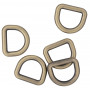 Infinity Hearts D-Ring Messing antik Bronze 16x16mm - 5 Stk.