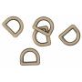 Infinity Hearts D-Ring Messing antik Bronze 12x12mm - 5 Stk.