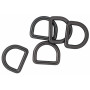 Infinity Hearts D-Ring Messing Gunmetal 25x25mm - 5 Stk.