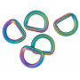 Infinity Hearts D-Ring Eisen versch. Farben 20x20mm - 5 Stk