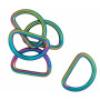 Infinity Hearts D-Ring Eisen versch. Farben 32x32mm - 5 Stk