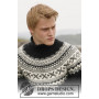 Neville by DROPS Design - Strickmuster mit Kit Sweater mit rundem Yoke mit nordischem Muster Größen S - XXXL