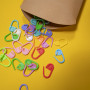 Infinity Hearts Stitch Markers 22 mm Ass. Farben - 50 Stück