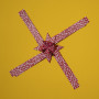 Vivi Gade Papierstreifen Sterne Blumen Rot/Weiß 44-86cm 15-25mm Durchm. 6,5-11,5cm - 60 Stk