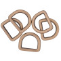 Infinity Hearts D-Ring Messing antik Bronze 25x25mm - 5 Stk.