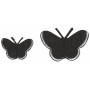 Bügelbilder Schmetterling Schwarz versch. Größen - 2 Stk