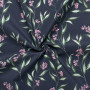 Gütermann Ring a Roses - Most Beautiful Cotton Fabric 05-537 Dunkelblau mit Blumen 145cm - 50cm