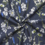 Gütermann Ring a Roses - Most Beautiful Cotton Fabric 10-537 Dunkelblau mit Blumen 145cm - 50cm