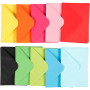 Farbige Briefumschläge, Sortierte Farben, Umschlaggröße 11,5x16 cm, 80 g, 10x10 Stk/ 1 Pck