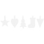 Weihnachtsanhänger, Weiß, H 23,5-26,5 cm, B 15,5-20,5 cm, 100 Stk/ 1 Pck