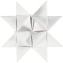 Papierstreifen für Flechtsterne, Weiß, L 44+78 cm, D 6,5+11,5 cm, B 15+25 mm, 32 Streifen/ 1 Pck