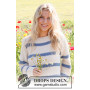 Sea Bird Sweater von DROPS Design - Bluse Strickmuster Größe S - XXXL