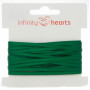 Infinity Hearts Satinband beidseitig 3mm 587 Dunkelgrün - 5m