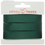 Infinity Hearts Satinband beidseitig 15mm 593 Armygün - 5m