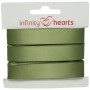 Infinity Hearts Satinband beidseitig 15mm 563 Staubgrün - 5m