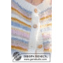 Pastellfarbener Frühlings-Cardigan von DROPS Design - Strickmuster für Strickjacken Größe S - XXXL