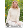Prairie Rose Sweater von DROPS Design - Blusenstrickmuster Größe S - XXXL