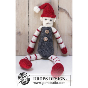 Santa's Buddy by DROPS Design - Häkelmuster mit Kit Elf 42cm