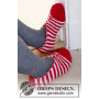 Candy Steps by DROPS Design - Strickmuster mit Kit Weihnachts-Slipper mit Streifenmuster Größen 29/31 - 44/46