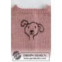 Woof Woof Sweater von DROPS Design - Baby Pullover Strickmuster Größe 0/1 Monat - 3/4 Jahre