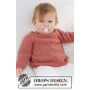 Rosy Cheeks Sweater von DROPS Design - Baby Pullover Strickmuster Größe 0/1 Monat - 3/4 Jahre