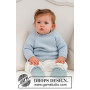 Dream in Blue von DROPS Design - Baby Bluse Strickmuster Größe 0/1 Monat - 3/4 Jahre