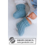 Dream in Blue Socks von DROPS Design - Baby Socken Strickmuster Größe 1/3 Monat - 3/4 Jahr