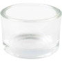 Teelichtglas, H 3,2 cm, D 5 cm, 48 Stk/ 1 Box