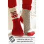 Twinkle Toes by DROPS Design 3 - Strickmuster mit Kit Socken Bordeaux mit Oberflächenstruktur Größen 22/23 - 41/43