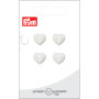 Prym Kunststoffknopf Herz Weiß 12mm - 4 Stück