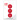Prym Flacher Kunststoffknopf Rot 20mm - 3 Stück