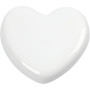 Herz, Weiß, Größe 6,5x6,5 cm, Dicke 10 mm, 20 Stk/ 1 Box