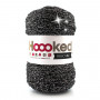 Hoooked Ribbon XL Fabric Garn einfarbig Lurex 3 Black Sparkle