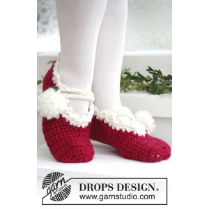 Santas Ballerinas by DROPS Design - Häkelmuster mit Kit Slipper Größen 35/37 - 41/43