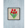 Permin Rote Tulpen Stickereiset R5796 30x30cm
