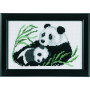 Permin Stickereiset Panda mit Welpe 14x9cm