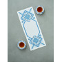 Permin Stickereiset Gezeichnete Tischdecke mit gewebtem Rand 80x80cm