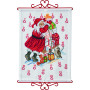 Permin Stickereiset Weihnachtsmann &amp; Geschenke 32x44cm