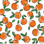 Baumwolle Jersey Druck Stoff 150 cm 050 Orangen - 50cm