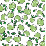 Baumwolle Jersey Druck Stoff 150 cm 050 Äpfel - 50cm