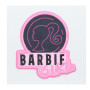Aufbügelbarer Aufkleber Barbie Girl 7 x 7,5 cm