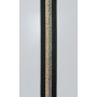 Taschenriemen Polyester 38mm Schwarz/Gold/Silber mit Lurex - 50 cm