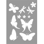 Schablonen/Schablone Schmetterlinge/Blumen 21 x 29 cm