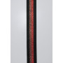 Taschenriemen Polyester 38mm Schwarz/Rot mit Lurex - 50 cm