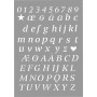 Schablonen/Schablone Alphabet und Zahlen - 15 x 21 cm