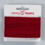 Infinity Hearts Spitze Band Polyester 25mm 10 Weinrot - 5m