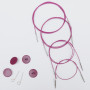 KnitPro Draht / Kabel für austauschbare Rundstricknadeln 20 cm (wird 40cm inkl. Nadeln) Lila