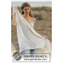 Ethereal Bliss by DROPS Design - Strickmuster mit Kit Tuch mit Spitzenmuster 130x65cm