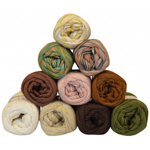 Mayflower Cotton 8/4 Garnpakke 10 farver Naturlige nuancer - 10 stk